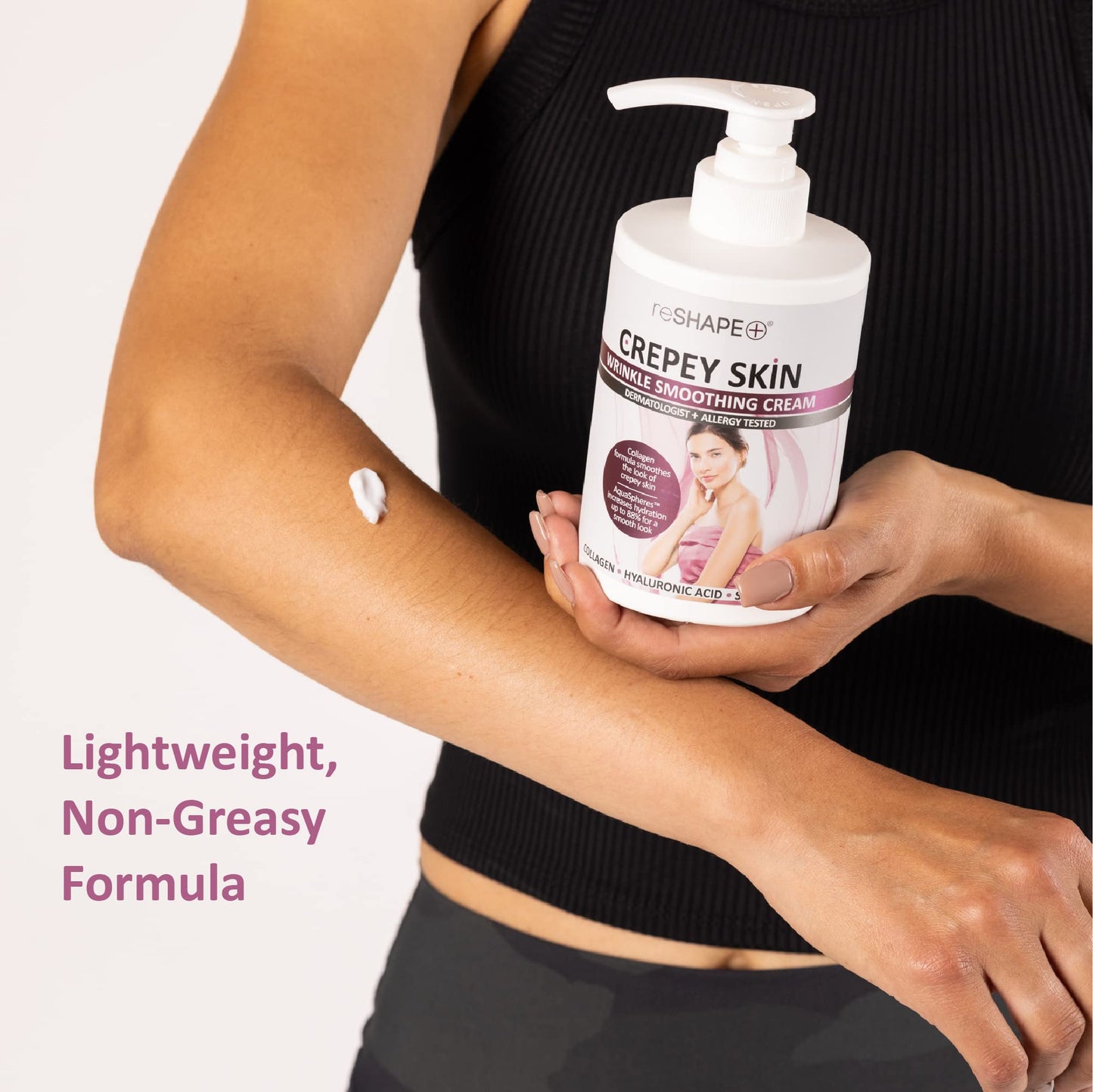Reshape+ Collagen Body & Face Cream Moisturizing Skin Care Lotion, Skin Tightening Cellulite Body Lotion Improves Skin Elasticity, Plumps Sagging Skin