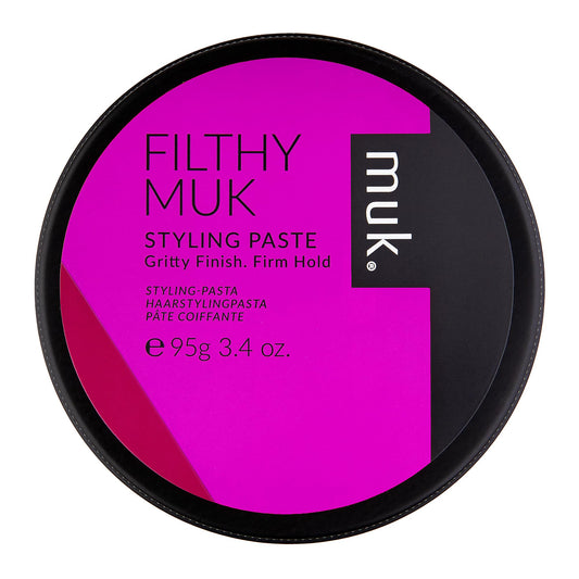 MUK. Haircare Filthy Gritty Finish Styling Paste, Hair Product, Hair Paste For Men, Firm Hold, Gritty Finish, Medium Shine - 3.4oz
