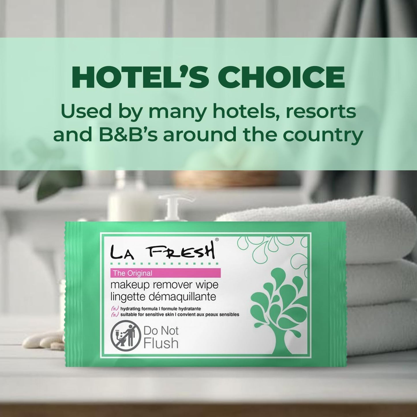 LA Fresh Makeup Remover Wipes with Vitamin E - Make up Remover Wipes for Face, Eyes, Lips - Face Wipes Travel Essentials - Case of 50ct Makeup Wipes