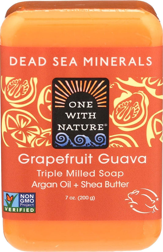 One With Nature Dead Sea Minerals Bar Soap Grapefruit Guava - 7 oz