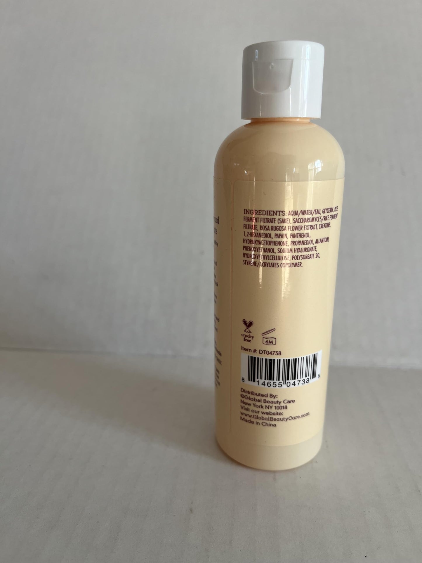 Global Beauty Care Rice Water Milky Toner with Rose Essence and Rice Ferment Filtrate, Soothes & Balances, 4 fl oz