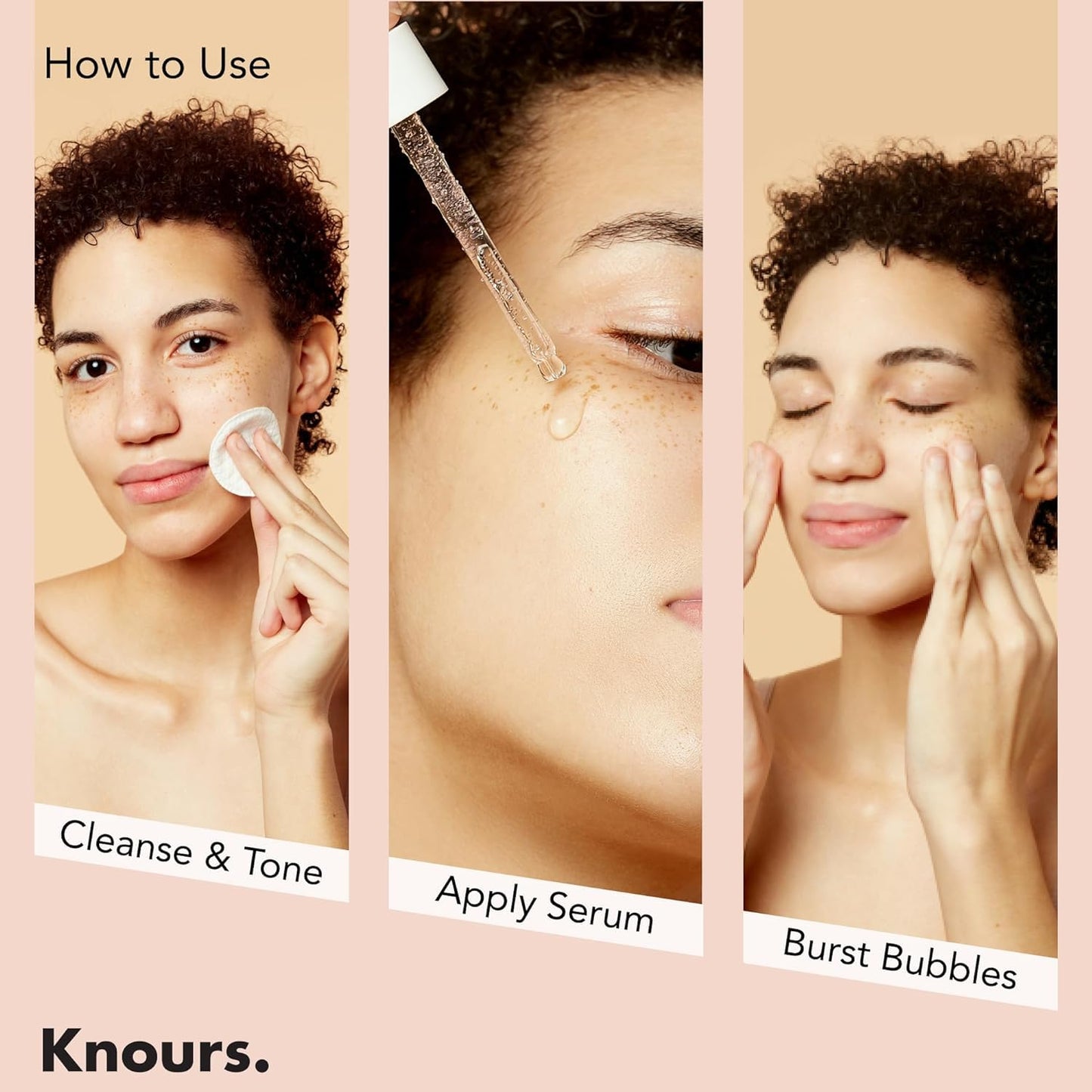Knours. Balancing 5xHA + Gromwell Root Bubble Burst Serum, Rose Water Niacinamide Hydrating Improve Tone Korean Skincare Clean Beauty (50ml 1.69fl.