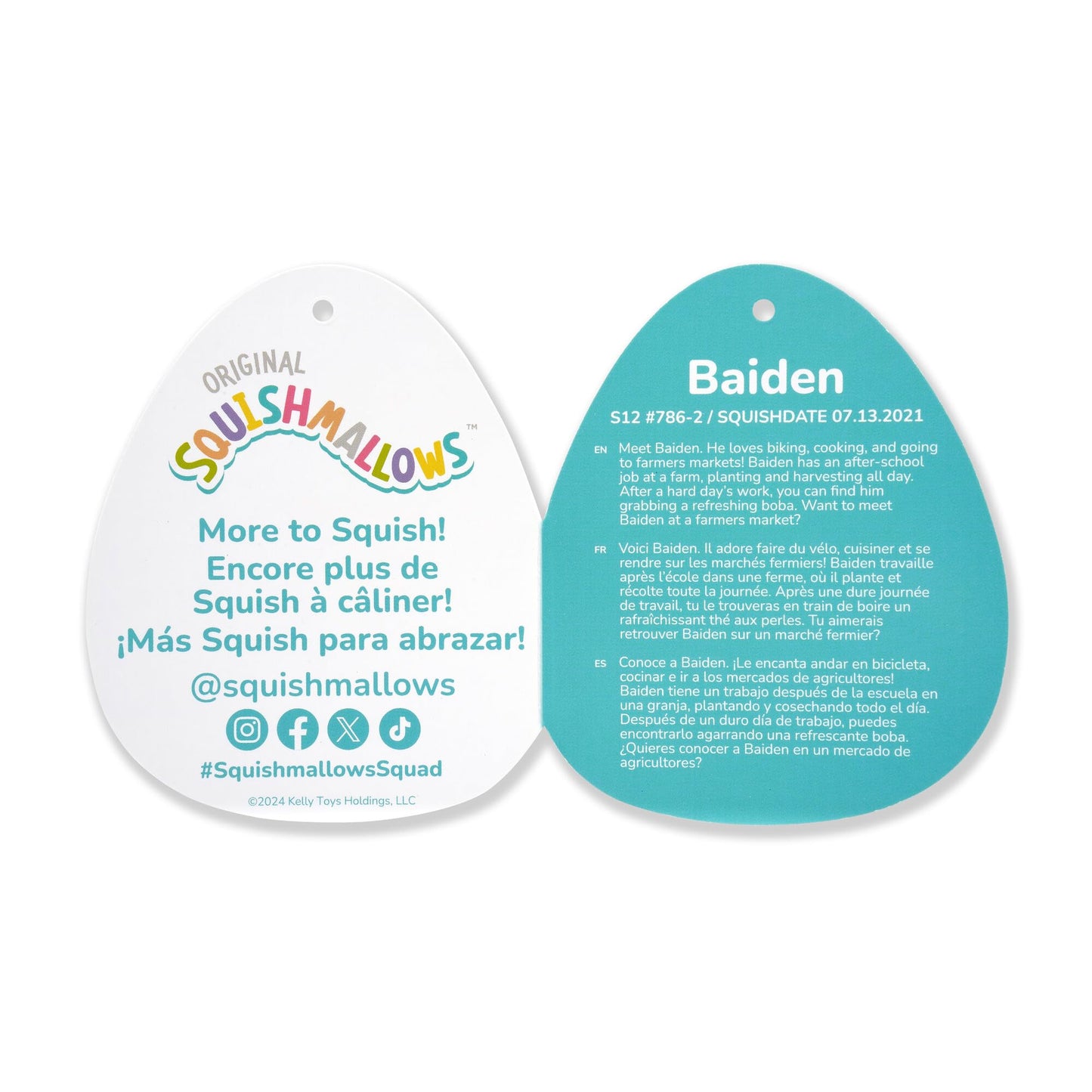 Squishmallows Original 12-Inch Baiden Red Dragon with Boba Drink - Official Jazwares Plush (Medium-Sized)