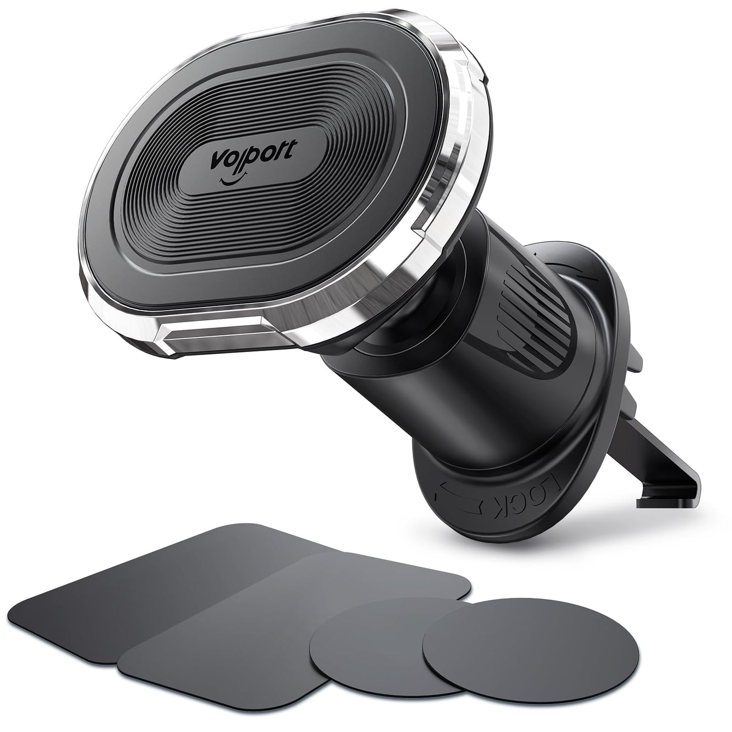volport Magnetic Phone Mount for Car Vent: [Strong Magnet Clip Hook] Air Vent Holder for iPhone 16/15/14/13/12 Pro Max Plus Samsung S24 Ultra S24+…