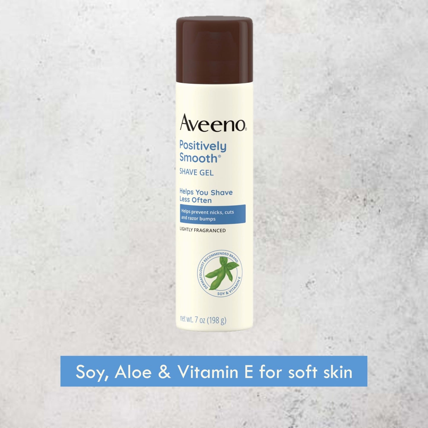 Aveeno Positively Smooth Moisturizing Shave Gel with Soy, Aloe & Vitamin E helps Prevent Nicks, Cuts & Razor Bumps, Creamy Shave Gel for a Close Beauty and Personal Care Aveeno
