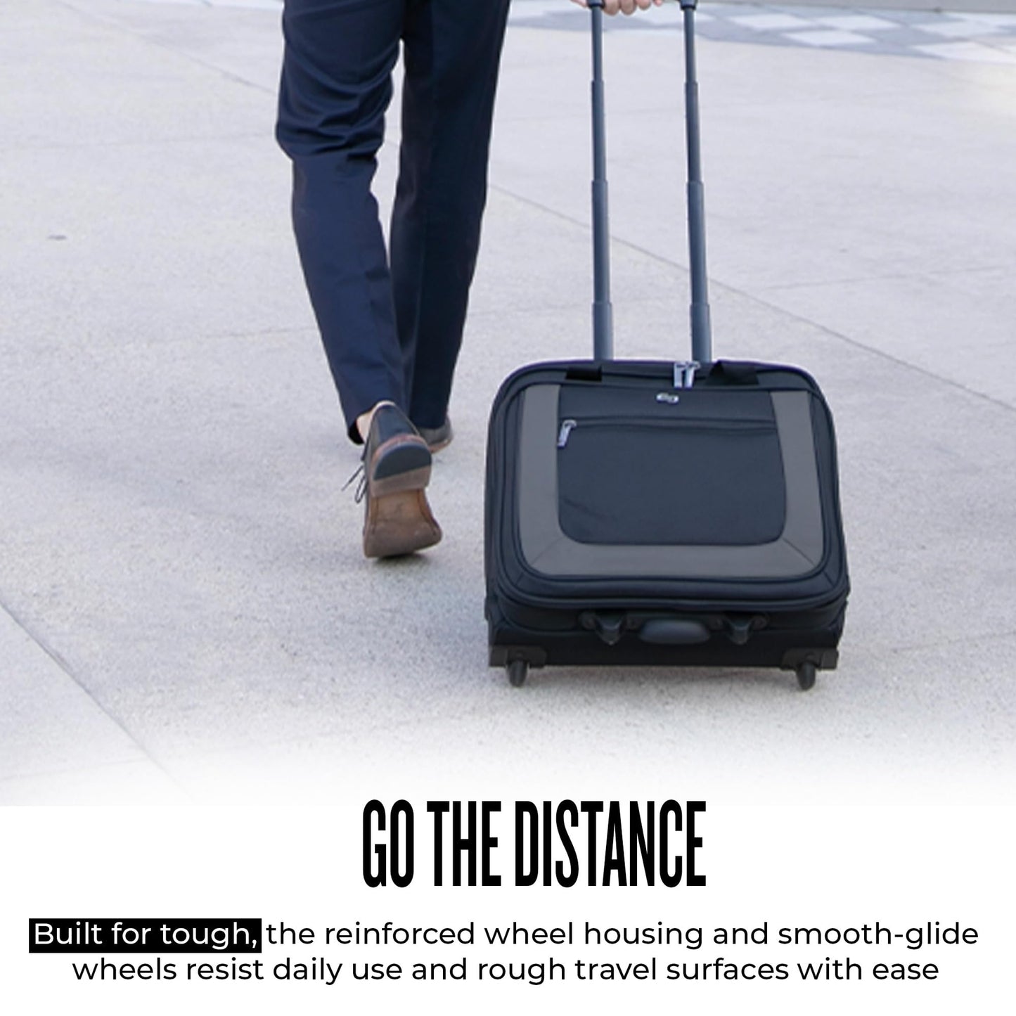 Solo New York Rolling Case with Wheels - Roller Laptop Bag, Wheeled Briefcase for Women & Men, Carry On Size for Travel, Fits 17.3" Computer - Bryant
