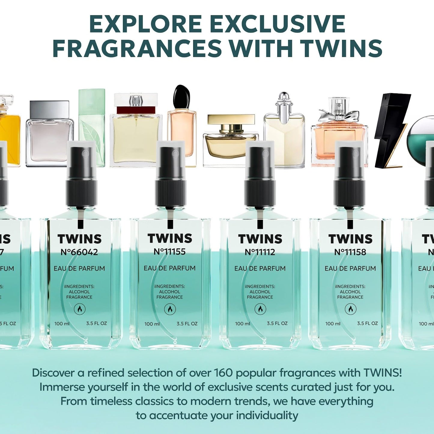 TWINS Impression of Chrome | Perfume for Men Eau de Parfum | No.1166 | 3.4 Fl Oz / 100 ml Beauty and Personal Care TWINS PARFUM