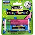Oralabs ChapIce Crazy Flavors Lip Balm Watermelon and Blue Raspberry 2 Sticks
