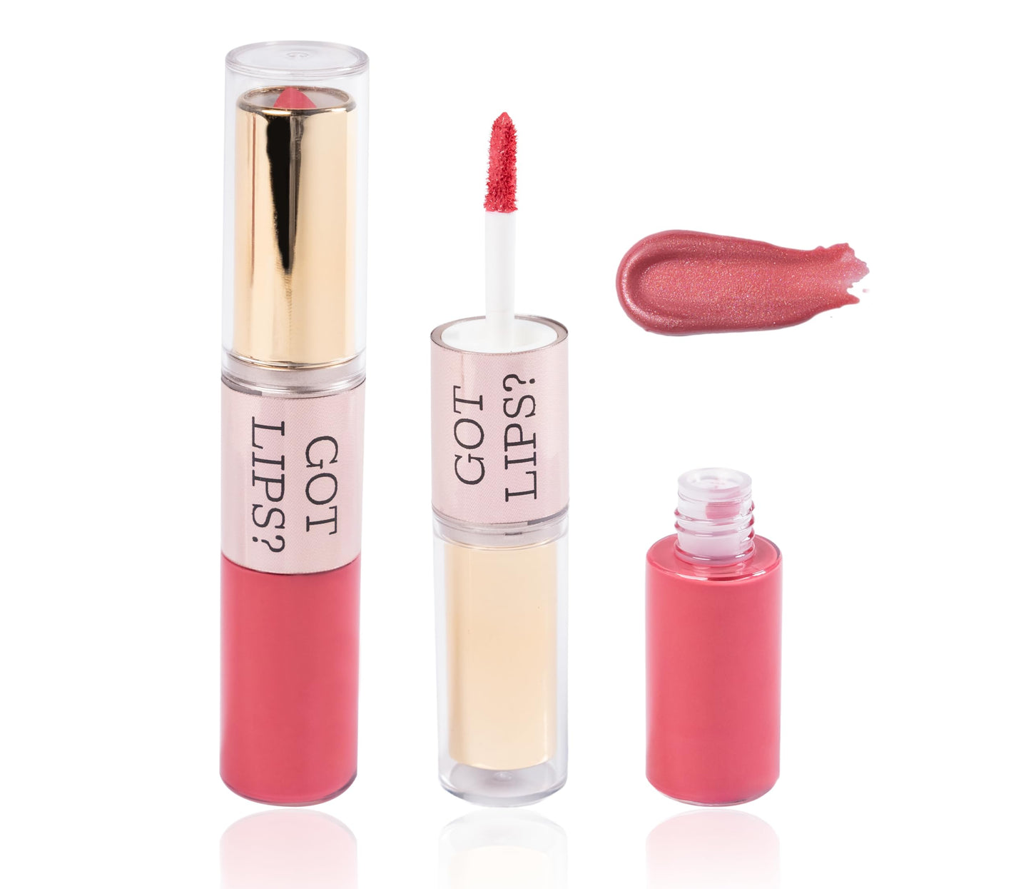 Got Lips? 2in1 Matte Lipstick & Liquid Lipgloss Lipstick - Richly Pigmented, Nourishing, Hydrating, Lightweight Velvety, Kissable, Anti-Smudging, Long
