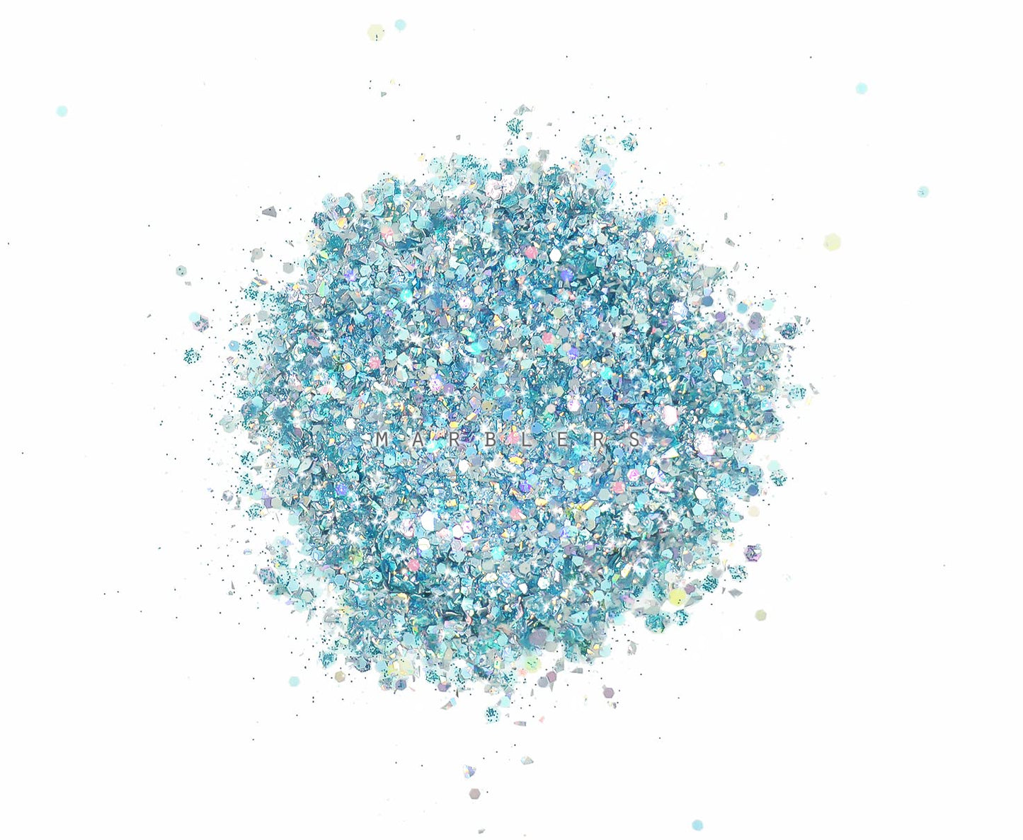 MARBLERS Holographic Glitter [Mixed Blue] 1.5oz (42g) | Chunky | Non-Toxic, Vegan, Cruelty-Free | Face, Body, Eyeshadow, Hair, Festival, Party Makeup