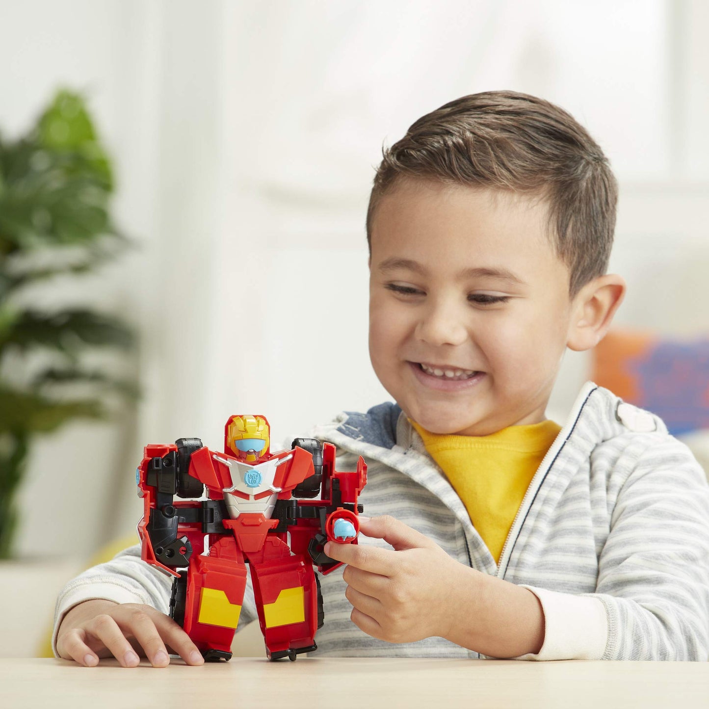 Transformers Playskool Heroes Rescue Bots Academy Hot Shot Converting Toy Robot, 6-Inch Collectible Action Figure Toy for Kids Ages 3 and Up
