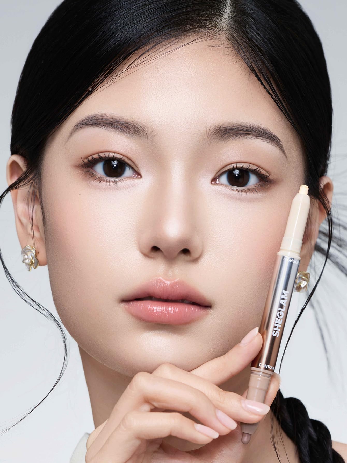 SHEGLAM Fine Line 2-in-1 Nose Contour & Highlight Pen-05 Soft Tan