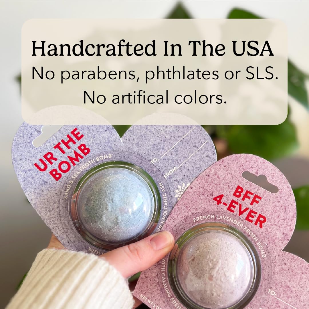 PACHA SOAP Co. Bath Bomb Cards, UR The Bomb, 3-Pack - Scents of Sand & Sea, Nourishing, Moisturizing, Naturally Derived & Handcrafted in The USA