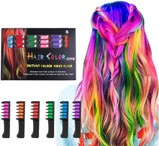 Hair Chalk Comb LAWOHO 6 Colors Temporary Hair Dye Marker Gifts for Girls Kids Adults for Halloween Christmas Birthday Party, Cosplay Beauty & Personal Care LAWOHO