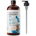 Fractionated Coconut Oil for Skin Moisturizer with Pump Massage Oils Best Carrier for Essential Oils Mixing Body OUL for Dry Skin Moisturizer Natural