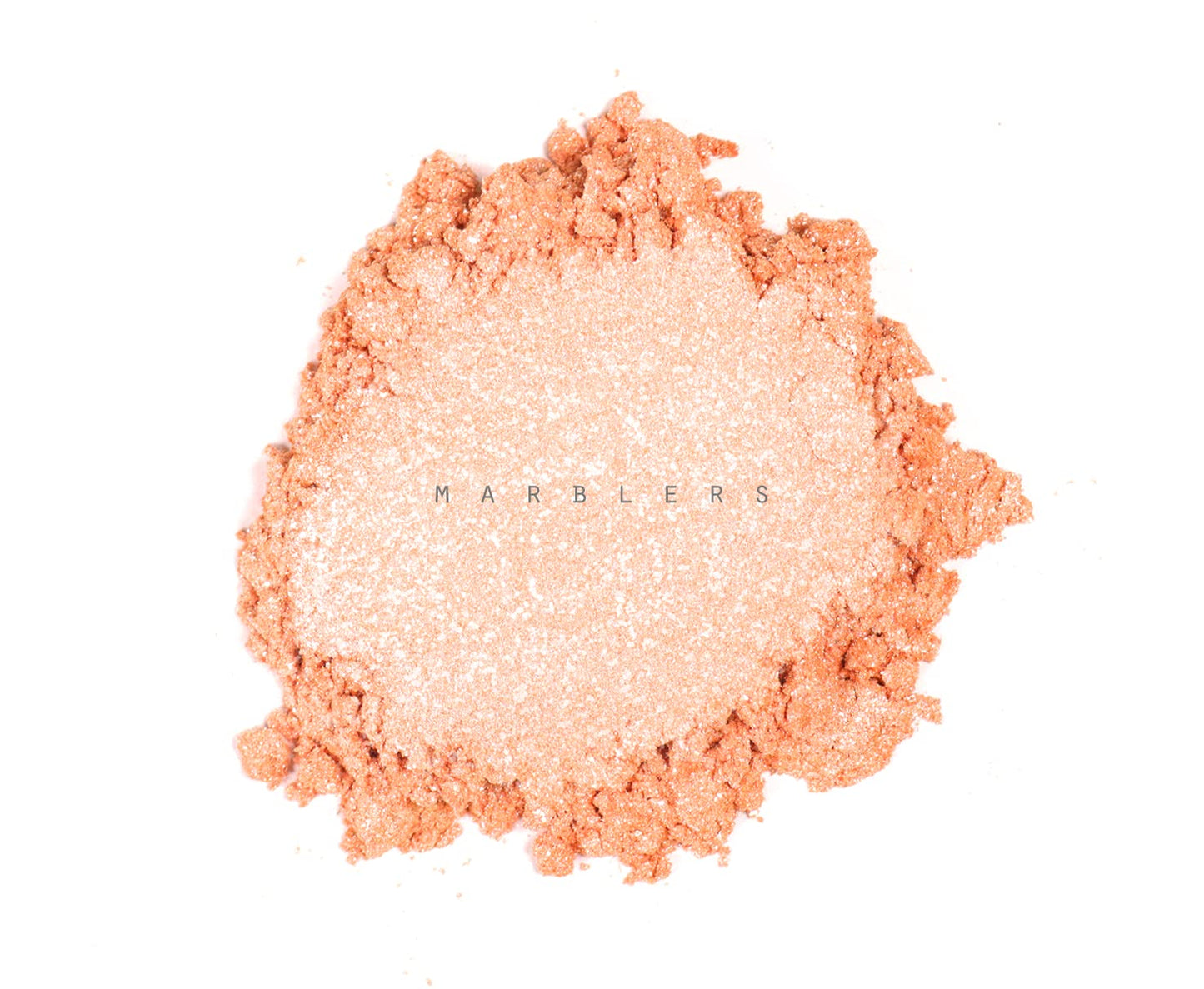 MARBLERS Chunky Natural Mica Powder [Apricot Pearl] 0.11oz (3g) | Highly Pigmented | Non-Toxic, Vegan, Cruelty-Free | Eyeshadow, Body Butter, Nail