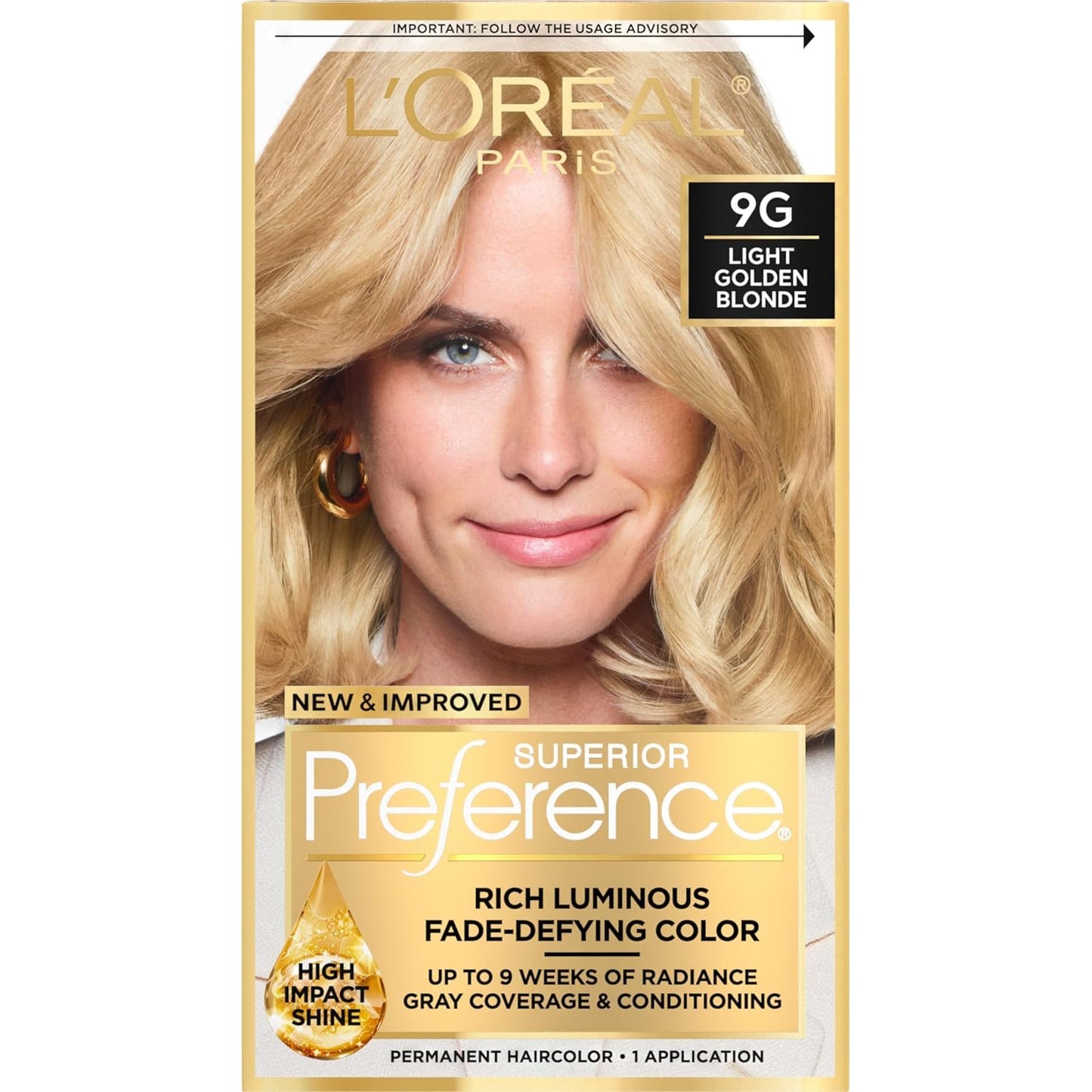 L’Oreal ParisSuperior Preference - 9G Light Golden Blonde 1 Each (Pack of 2)