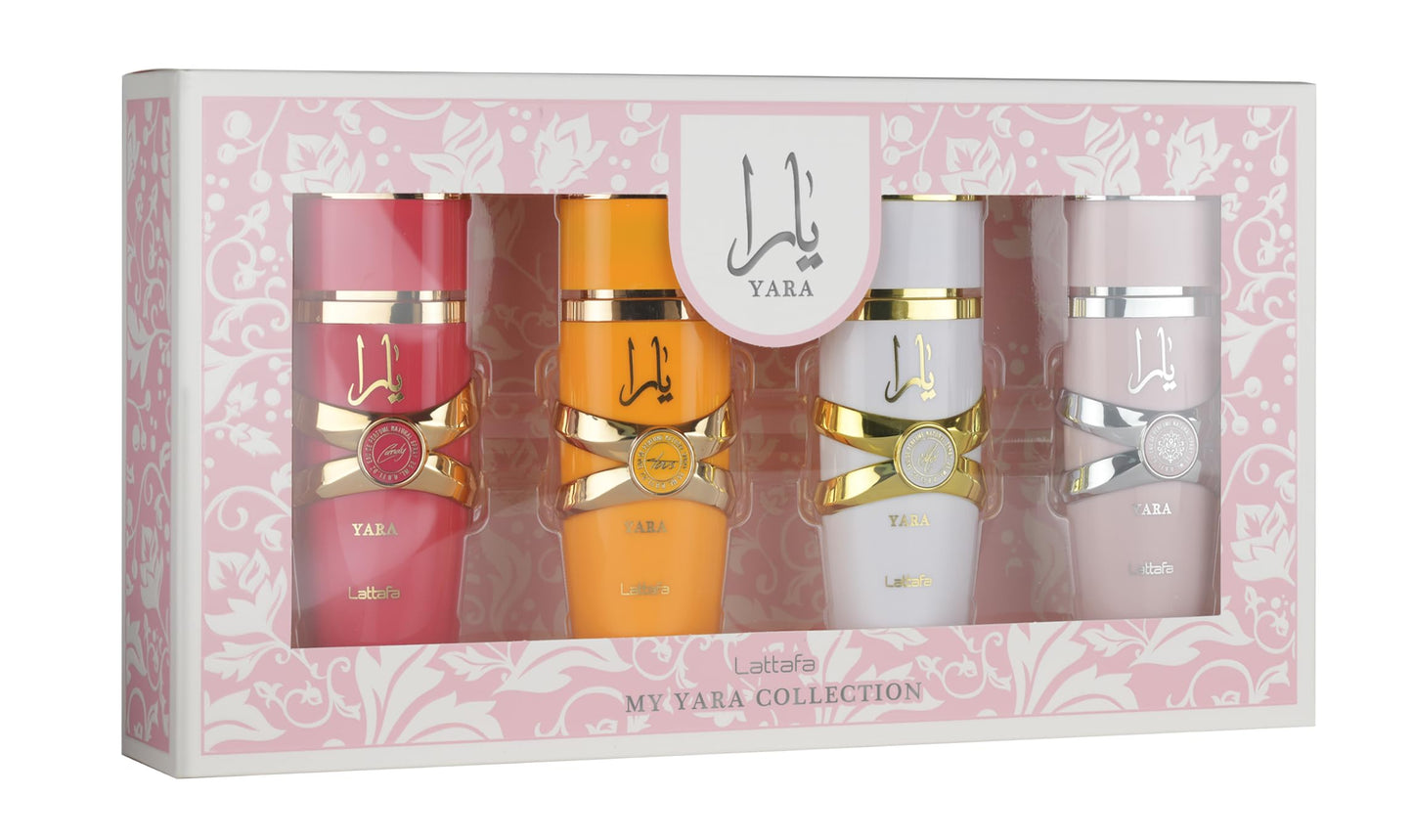 Lattafa My Yara Collection - 4 × 25 ml Eau de Parfum Gift Set for Women (Yara + Yara Moi + Yara Tous + Yara Candy) Beauty and Personal Care Lattafa