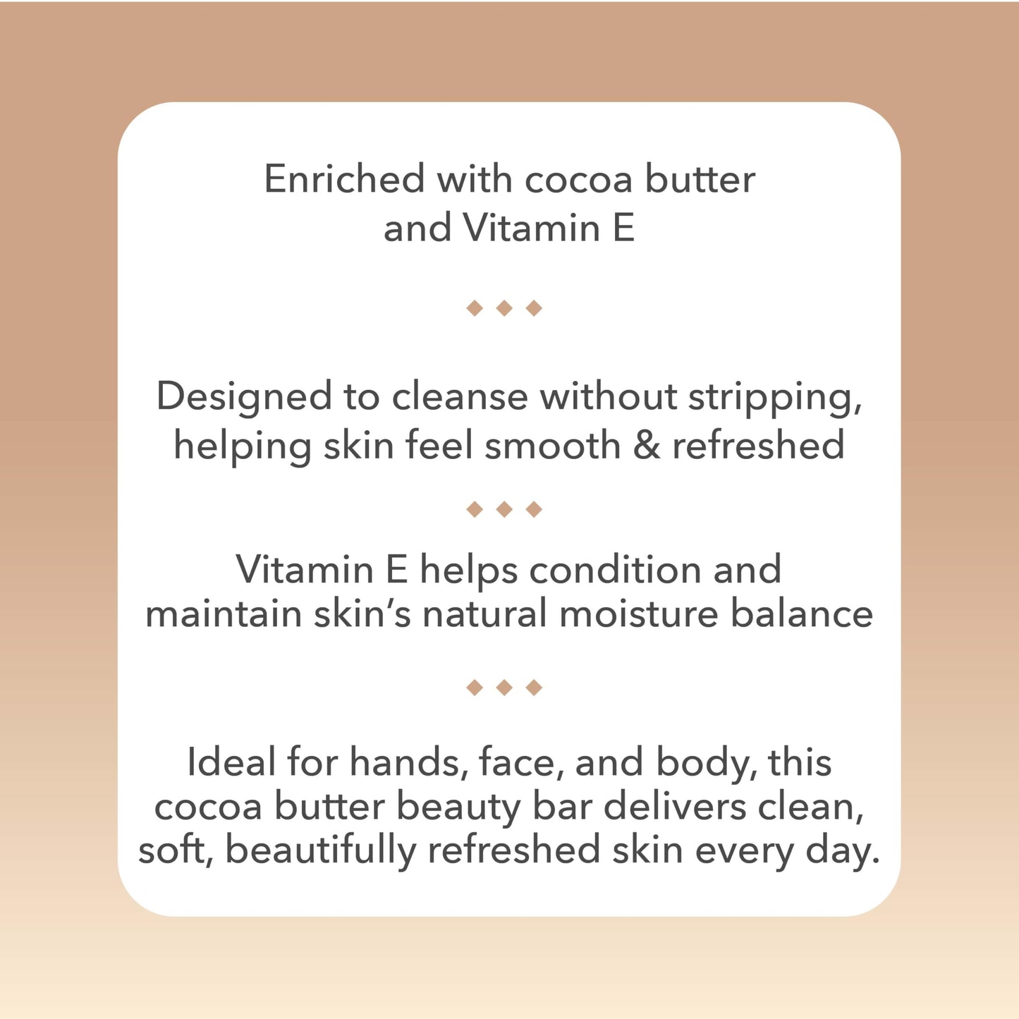 Awaken Cocoa Butter Bar Soap with Vitamin E, Moisturizing Body and Face Cleanser, Gentle Daily Bath Soap with Rich Creamy Lather, Nourishing Skincare