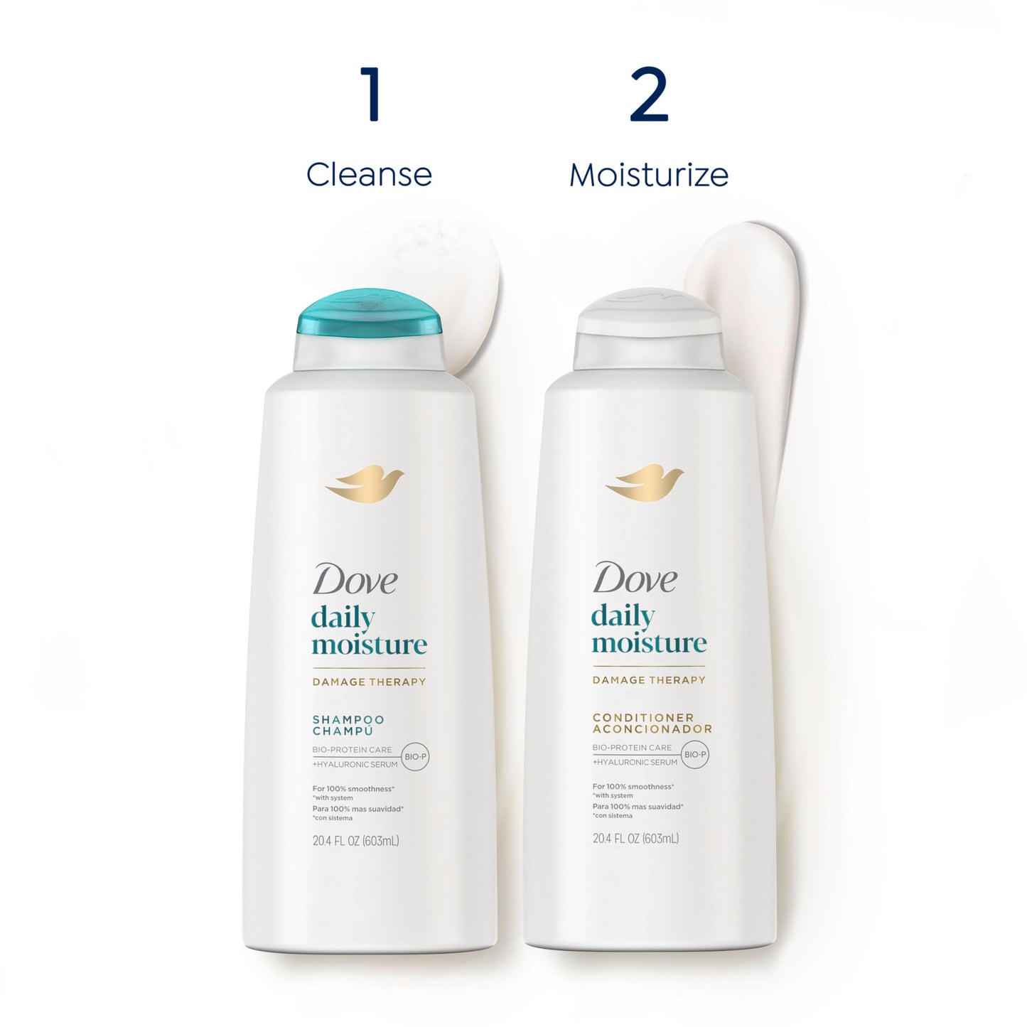 Dove Damage Therapy Daily Moisture Shampoo, 20.4 Ounce (Pack of 2)