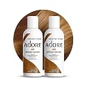 Adore Semi Permanent Hair Color (046 Spiced Amber) (2 Pack) | Vegan & Cruelty-Free Brown Hair Dye | No Ammonia, No Peroxide, No Alcohol | 4 Fl Oz