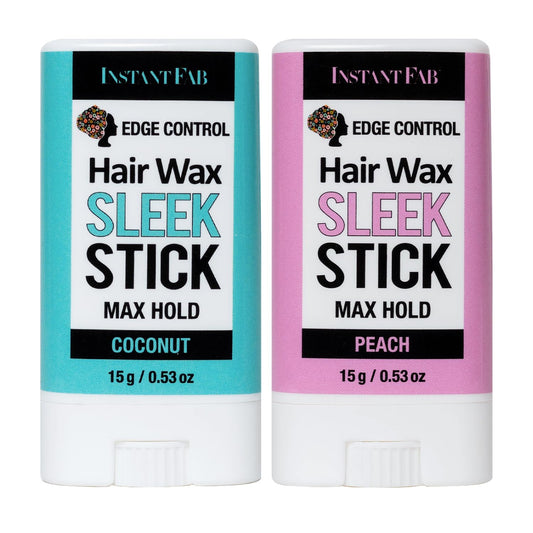 STUDIO LIMITED Edge Control Hair Wax Sleek Max Hold Styling Pomade, Non-greasy Coconut Scented Hair Wax (Coconut & Peach)
