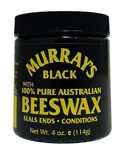 Murrays Black Beeswax 3.5 Ounce Jar (103ml) (3 Pack)