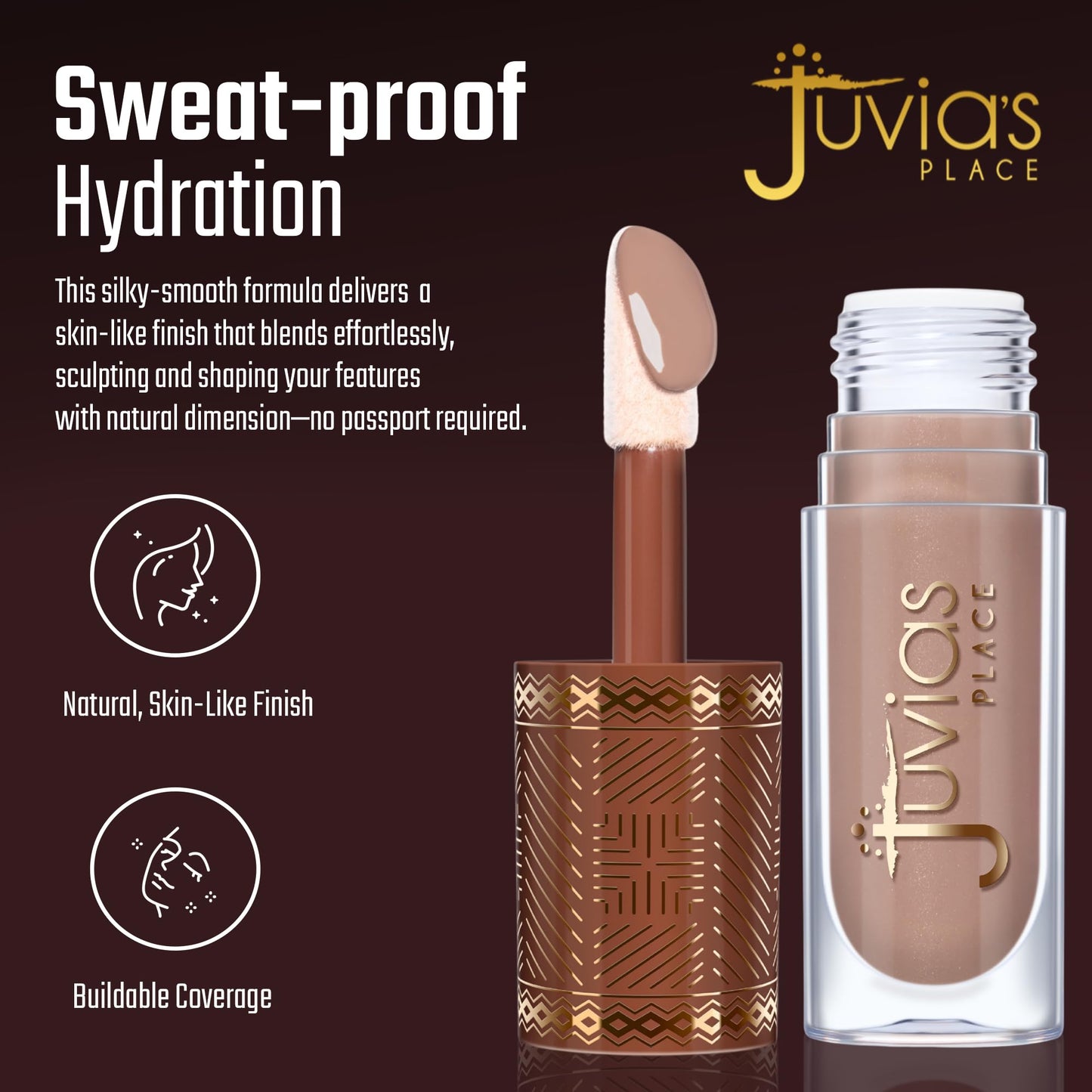 Juvia’s Place Bronzed Liquid Bronzer - Toasted Toffee - Liquid Bronzer for Face w/Silky Blendable Texture - Buildable Coverage for Natural Contour