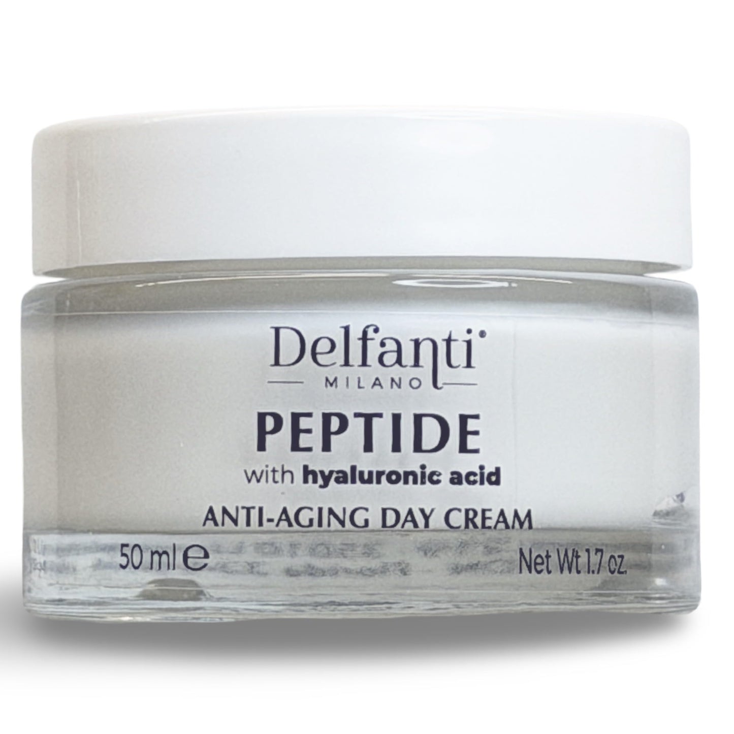 Delfanti-Milano • PEPTIDE with Hyaluronic Acid • ANTI-AGING DAY CREAM • Made in Italy