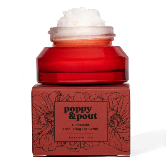 Poppy & Pout Natural Lip Scrub, Moisturizing Sugar Scrub for Dry Lips, Lip Scrubber Exfoliator with Essential Oils Smooths and Hydrates Lips, In Beauty & Personal Care Poppy & Pout