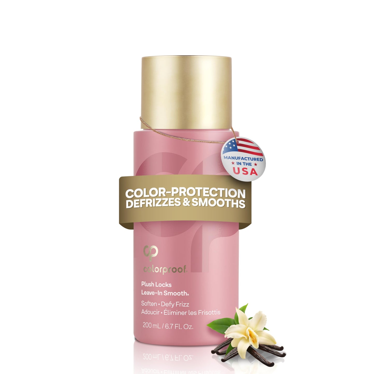 Plush Locks Leave-in Smooth, Anti- Frizz Smoothing Lotion, Protects & Reduces Blow Dry Time, Controls Frizz & Adds Shine, Sulfate-Free, Vegan, 6.7fl