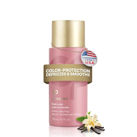 Plush Locks Leave-in Smooth, Anti- Frizz Smoothing Lotion, Protects & Reduces Blow Dry Time, Controls Frizz & Adds Shine, Sulfate-Free, Vegan, 6.7fl