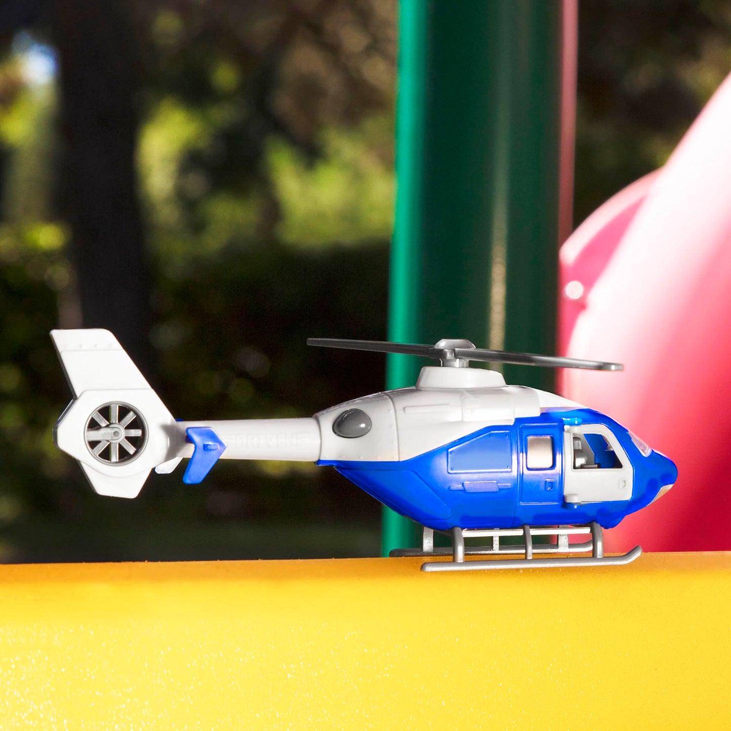 Driven by Battat 7" Rescue Helicopter Toy – Lights & Sounds, Opening Doors, Durable Vehicle with Realistic Details, Gift for Kids Ages 3+