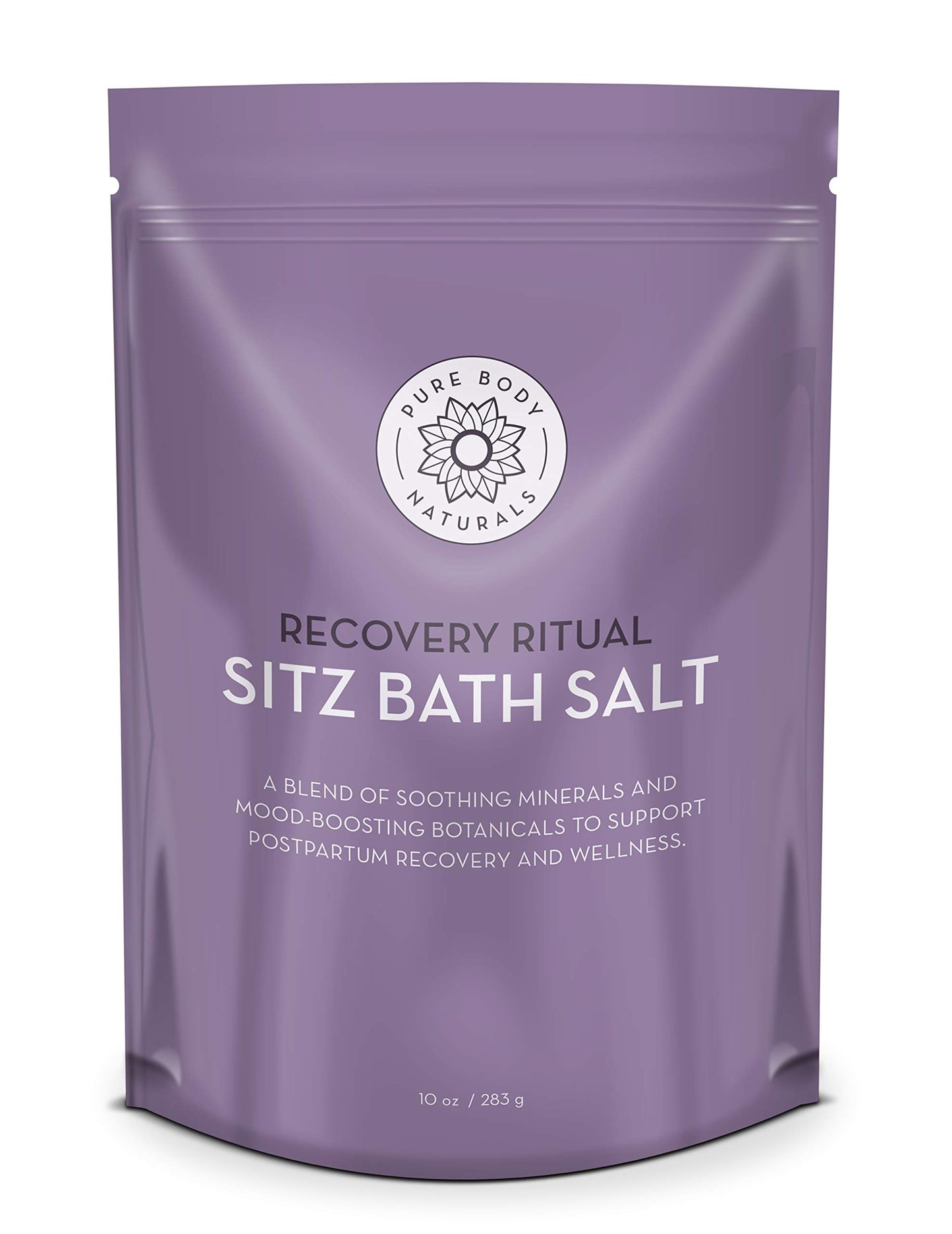 Pure Body Naturals Sitz Bath Salt - Postpartum Care and Hemorrhoid Treatment - Natural Soak for Self Care and Hemmoroid Treatment - Post Partum