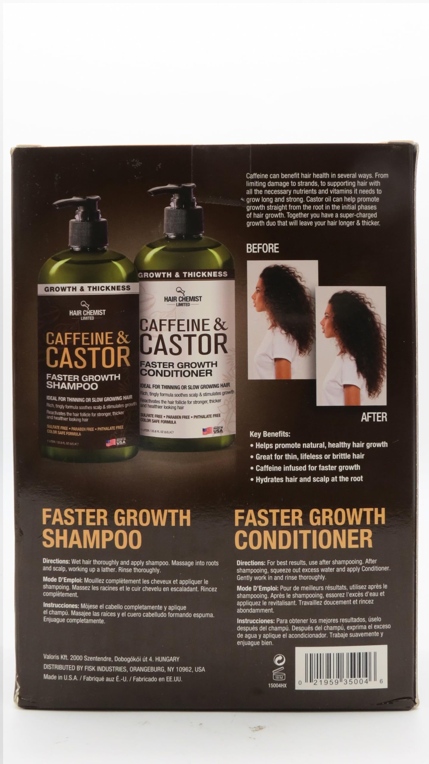 Hair Chemist Caffeine & Castor Faster Growth Shampoo & Conditioner
