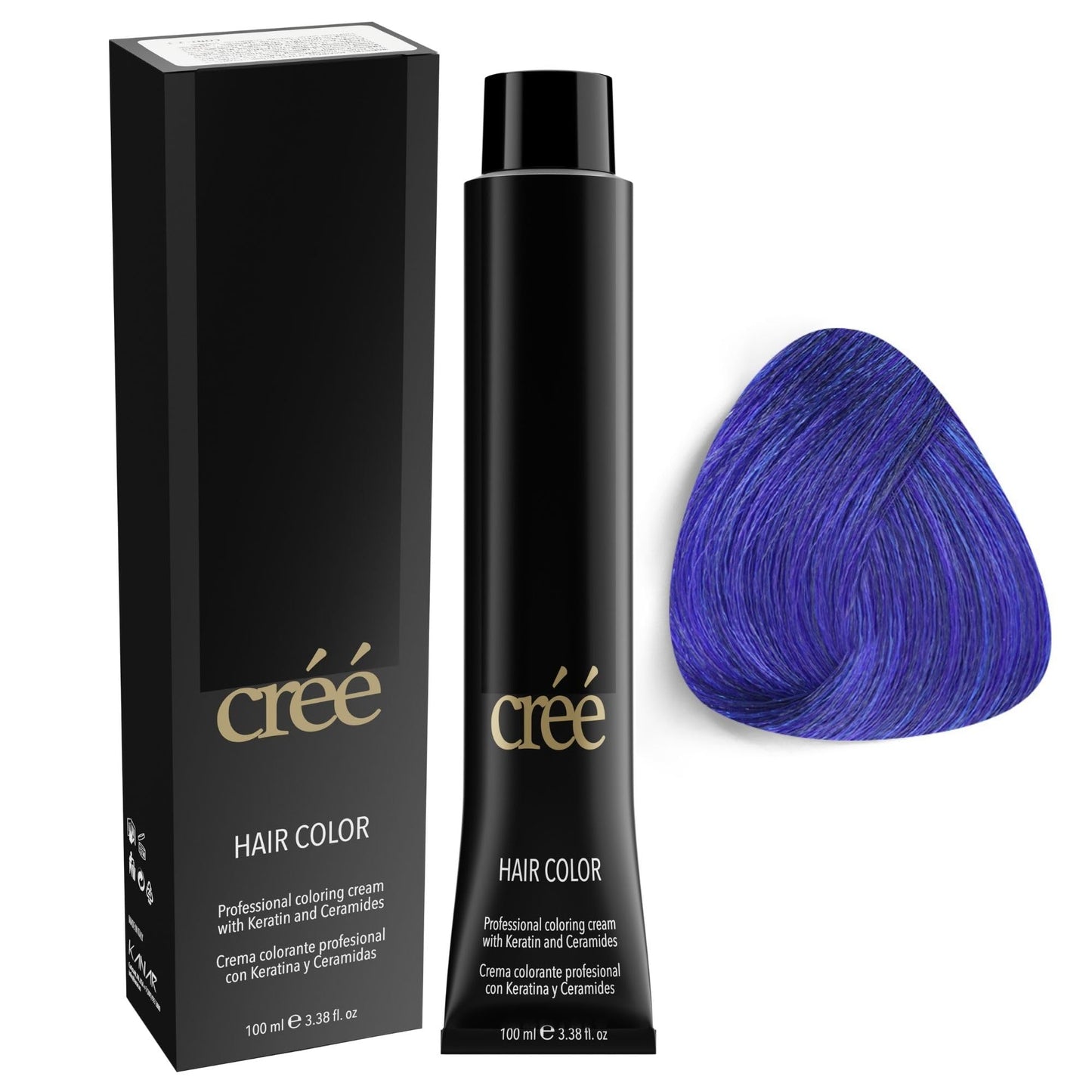 Cree Professional Blue - Permanent Hair Color - Long Lasting, Rich Vibrant - Gray Coverage 100ml - 3.4 fl.oz.