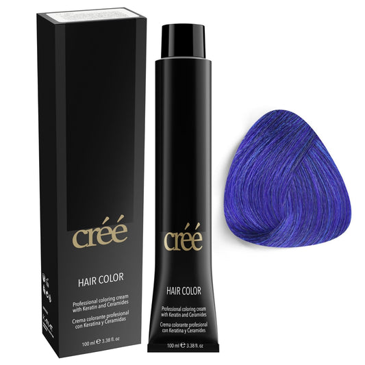 Cree Professional Blue - Permanent Hair Color - Long Lasting, Rich Vibrant - Gray Coverage 100ml - 3.4 fl.oz. Beauty & Personal Care Créé