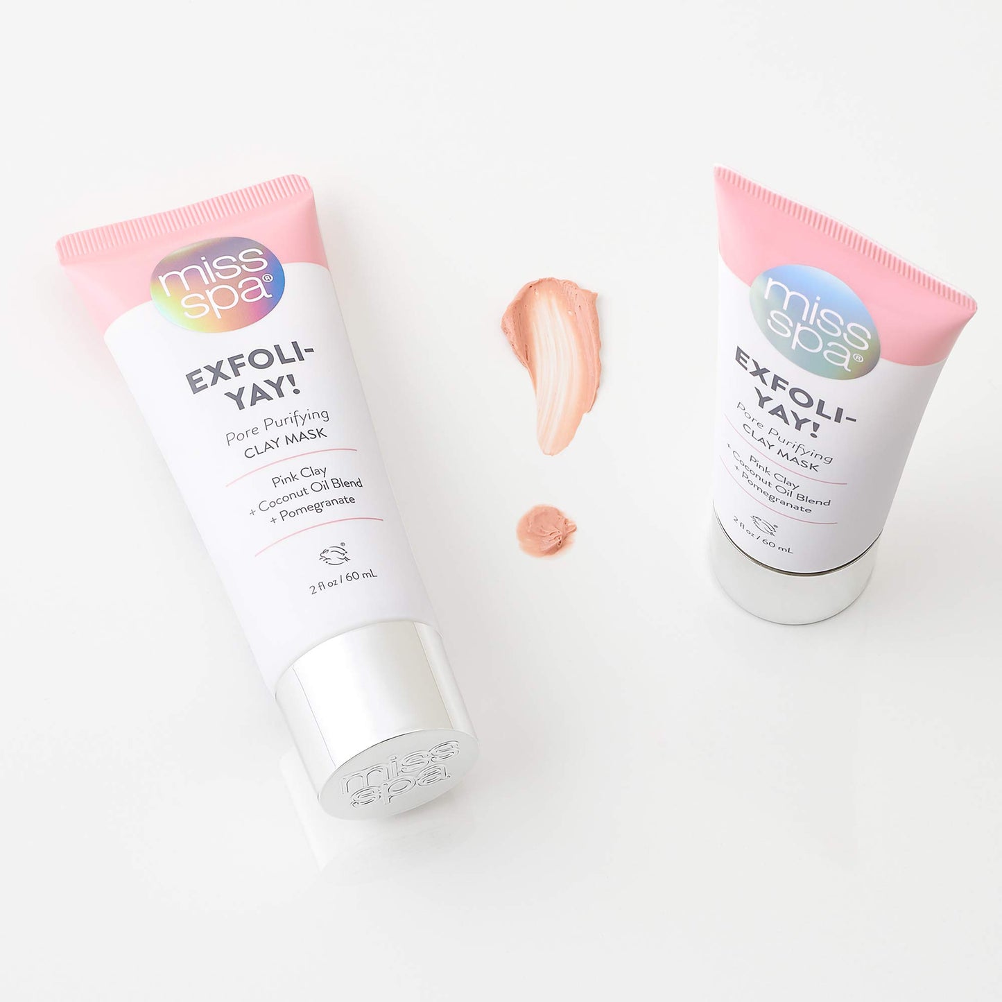 MISS SPA Clay Face Mask for Women, Pore Purifying Pink Clay Mask, Pomegranate + Coconut Oil, Exfoliate Draw Dirt from Pores, Anti-Aging Cream Mask