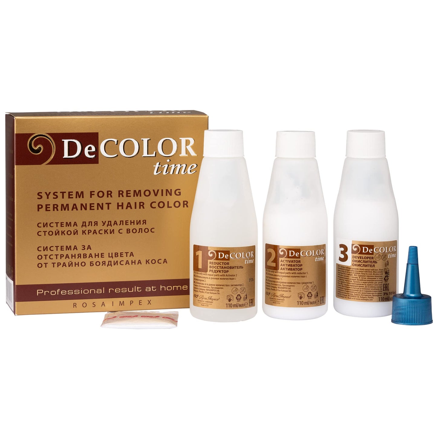 Colour Removal System from a Permanently Dyed Hair - Professional Result at Home!