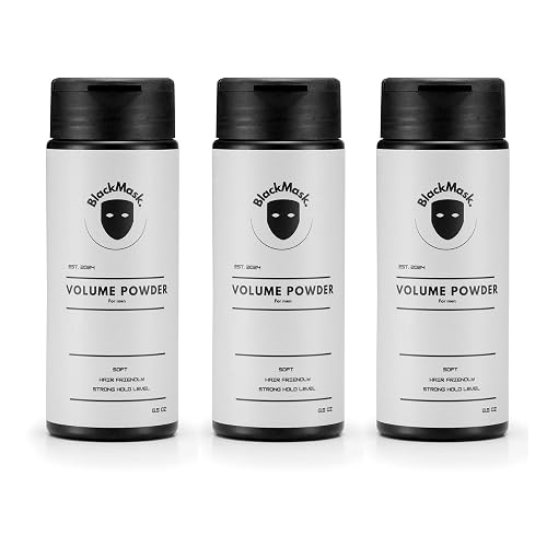 BlackMask Texture Powder for Men, Easy to Apply - Instantly Adds Texture & Volume, All-Natural Ingredients, Strong Hold, Hair Powder for Men (Pack