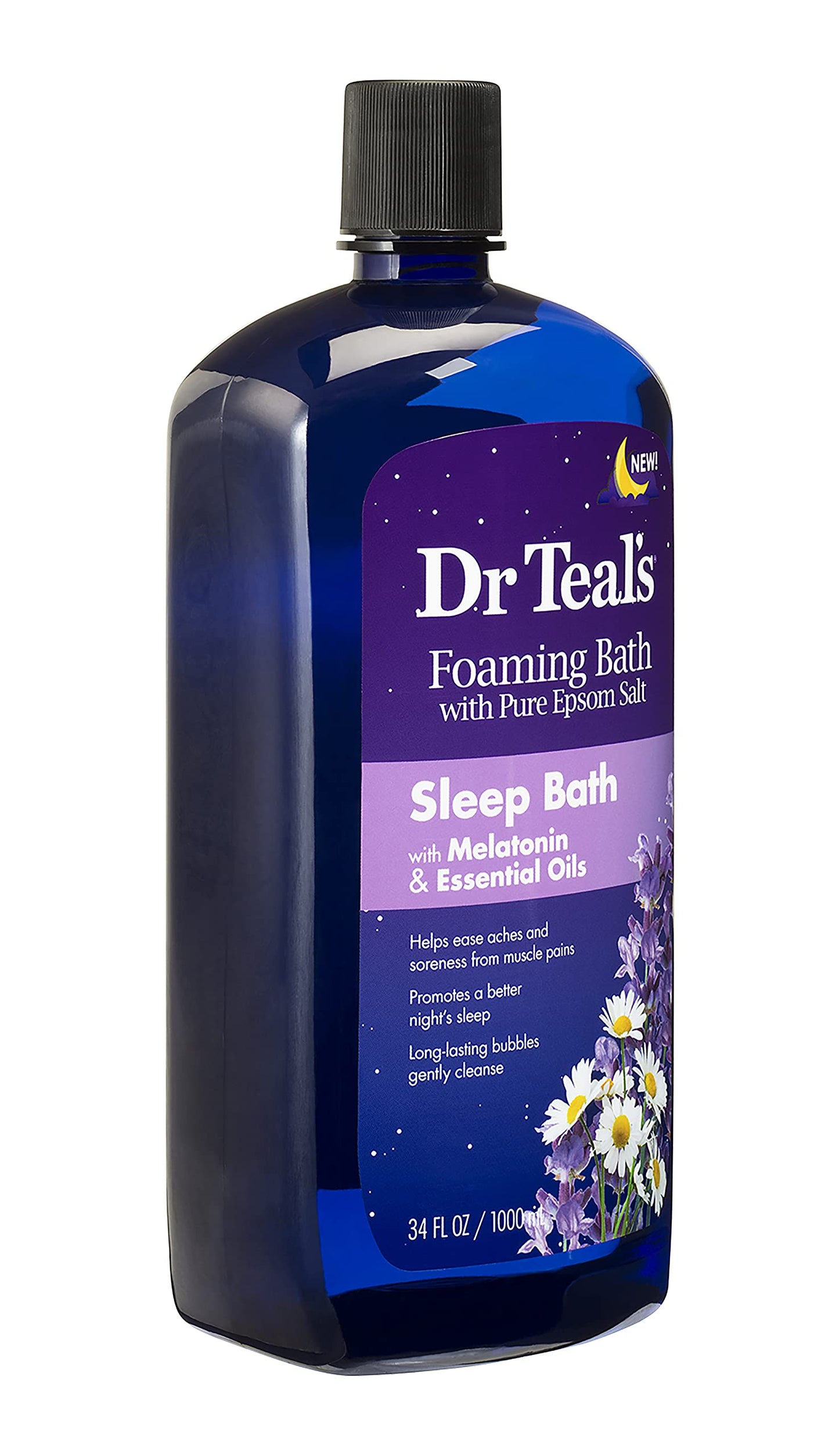 Dr. Teal's Foaming Bath Variety Gift Set (2 Pack, 34oz Ea.) - Hemp Seed Oil with Essential Oil Blend, Melatonin Nighttime Sleep Soak - Essential Oils Beauty and Personal Care Dr Teal's