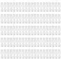 Lawie 100 Pack Bulk 2 Inch 5 CM Rectangle Square Snap Metal Hair Clips Barrettes Silver Hairpins Clips Thin Fine Bang Hair Holder Craft DIY