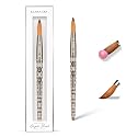 Kiara Sky Kolinsky Acrylic Nail Brush #18 - Pure Kolinsky Sable Hair, Black Crystal Handle, Acetone Resistant, for Acrylic Application, Extensions Beauty & Personal Care KIARA SKY