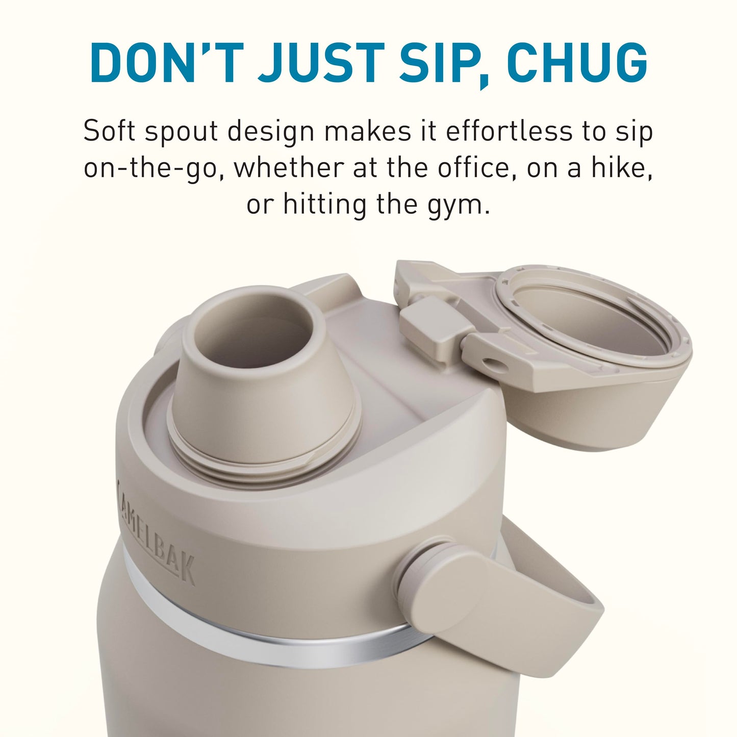 CamelBak Thrive Chug Insulated Stainless Steel Water Bottle Stone, 32oz