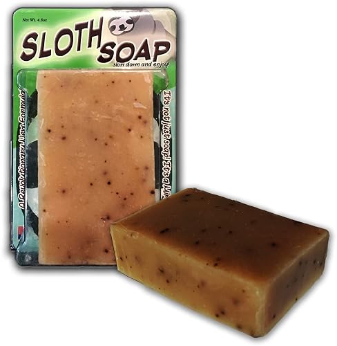 Gears Out Bodacious Bath Sloth Soap Handcrafted Bath Soap Made with Coffee Grounds, 1 Bar Beauty & Personal Care Gears Out