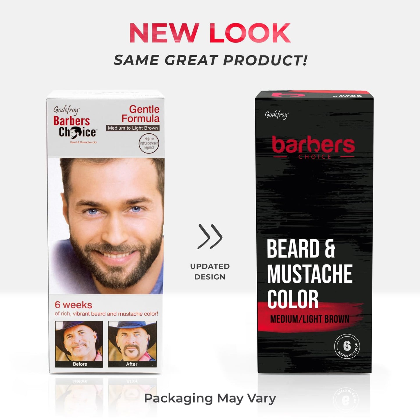 Godefroy Barbers Choice 3 Application Beard and Mustache Color, Medium/Light Brown, 0.3 Pound
