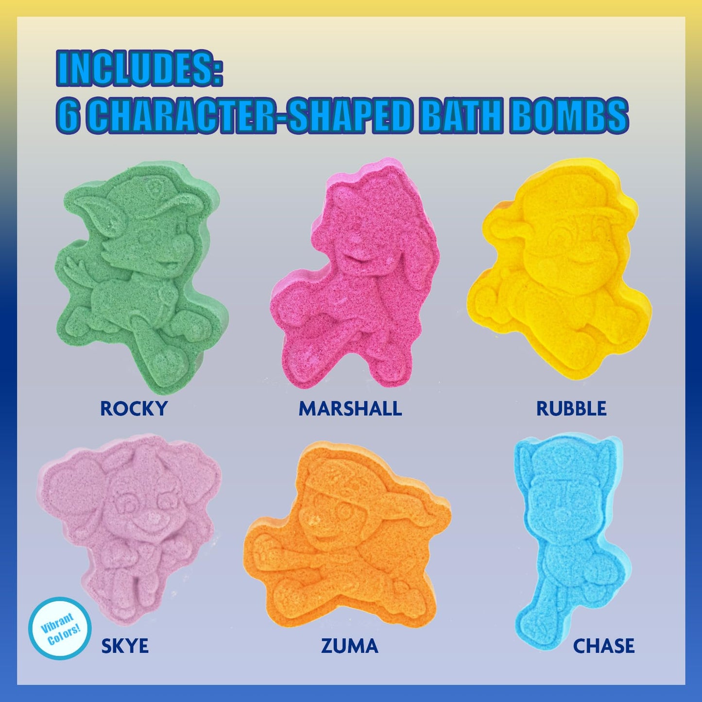 Paw Patrol 6 pc Kid Bath Bomb Set, Cucumber Melon Scented, Bath Toy Ages 3+ Beauty and Personal Care Townley Girl