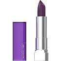 Maybelline Color Sensational Lipstick, Lip Makeup, Matte Finish, Hydrating Lipstick, Nude, Pink, Red, Plum Lip Color, Blackest Berry, 0.15 oz;