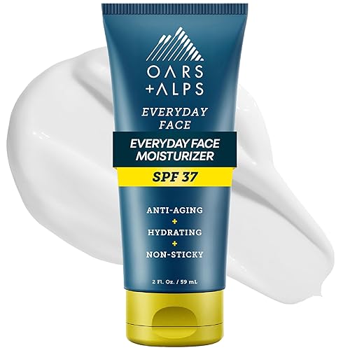 Oars + Alps Travel Sunscreen for Face & Everday Use, SPF 37 Anti Aging Face Sunscreen & Body Lotion, Infused with Hyaluronic Acid, Vitamin E and B5