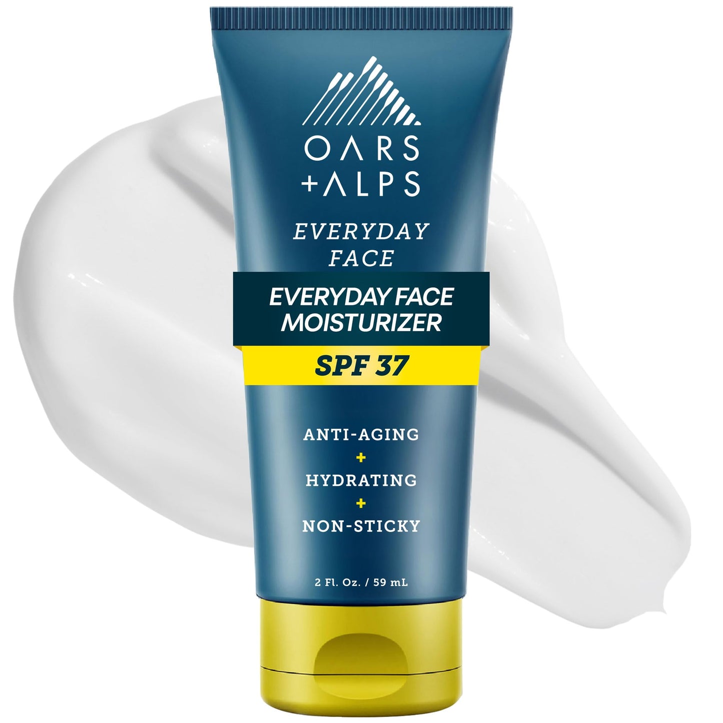 Oars + Alps Travel Sunscreen for Face & Everday Use, SPF 37 Anti Aging Face Sunscreen & Body Lotion, Infused with Hyaluronic Acid, Vitamin E and B5